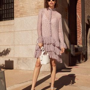 Zadig & Voltaire Rebbie Goa Pink Ruffle Dress